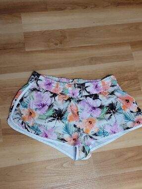 Floral Print Juniors Ocean Pacific Board Swim Shorts - Sz L (11-13)